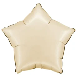 Folieballon Stjerne Satin Cream