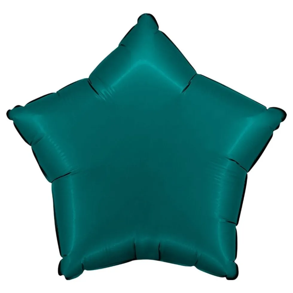 Folieballon Stjerne Satin Emerald Green