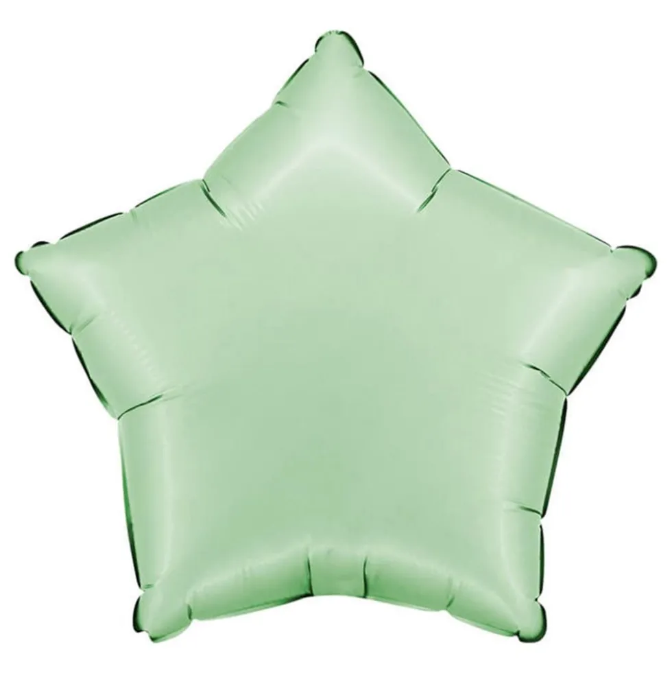 Folieballon Stjerne Satin Glazed Mint