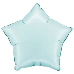 Folieballon Stjerne Satin Pastel Blå