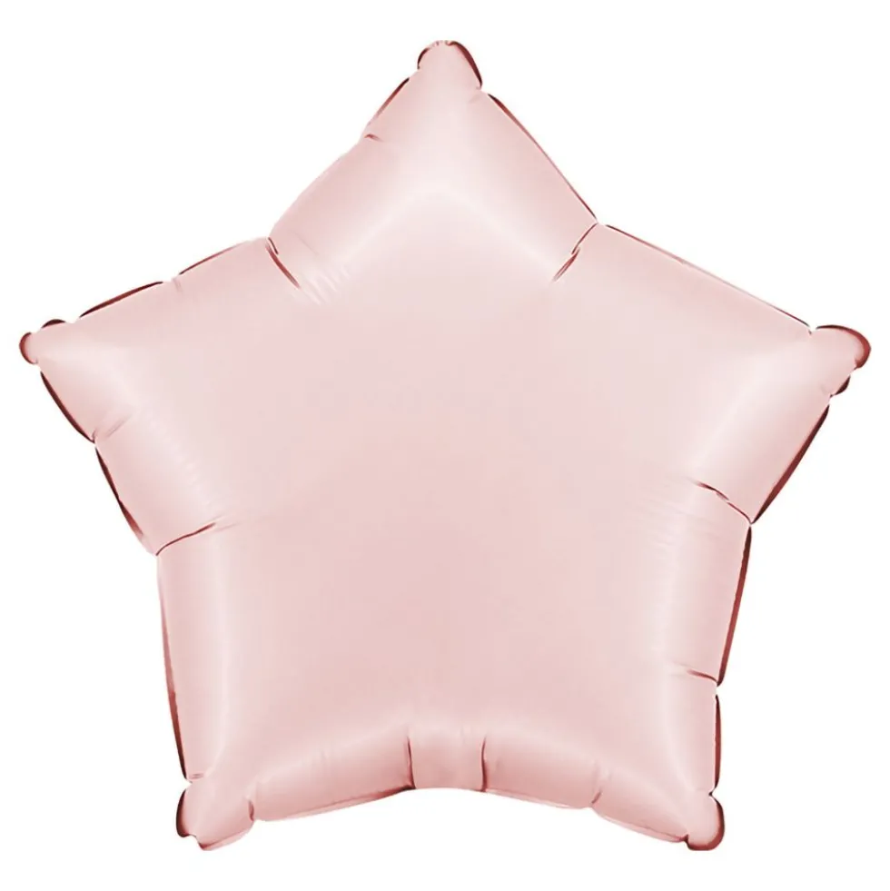 Folieballon Stjerne Satin Pastel Pink