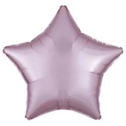 Folieballon Stjerne Silke Lyserød
