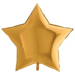 Folieballon Stjerne Stor Guld
