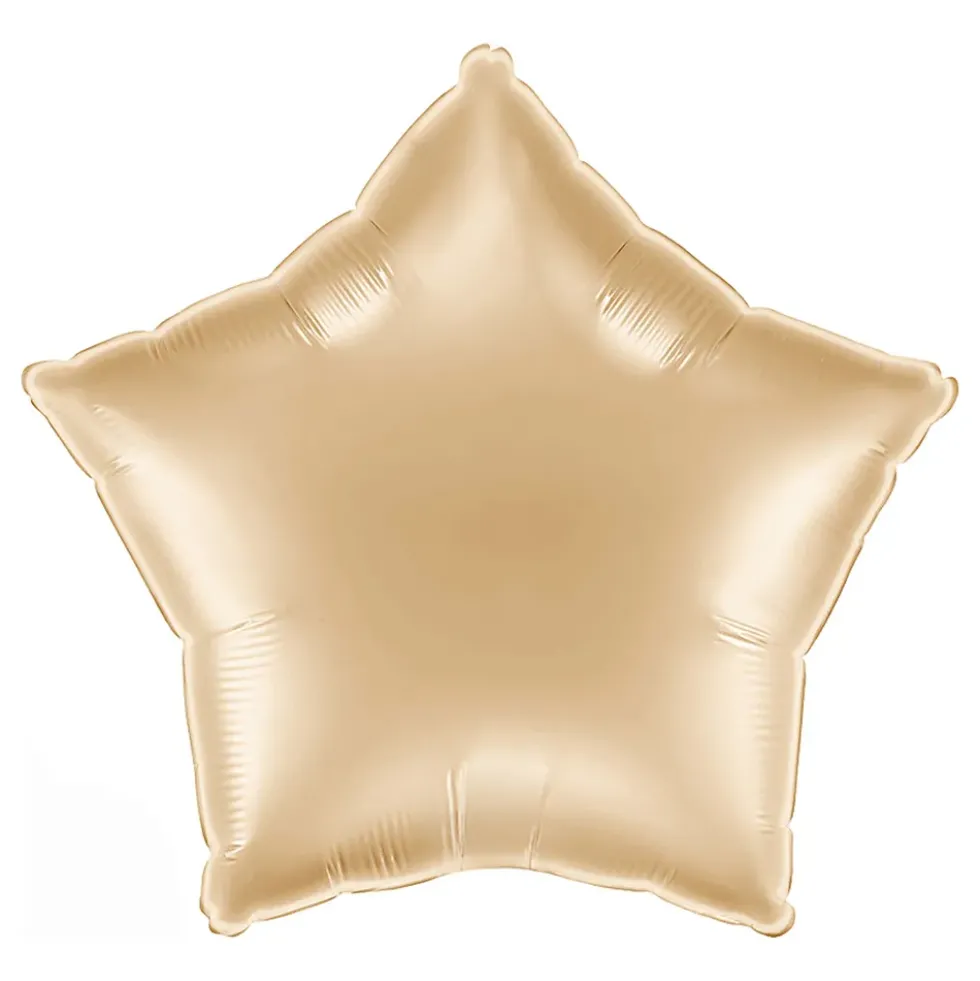 Folieballon Stjerne White Gold