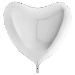 Folieballon Stort Hjerte Hvid
