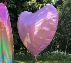 Folieballon Stort Hjerte Lyserød