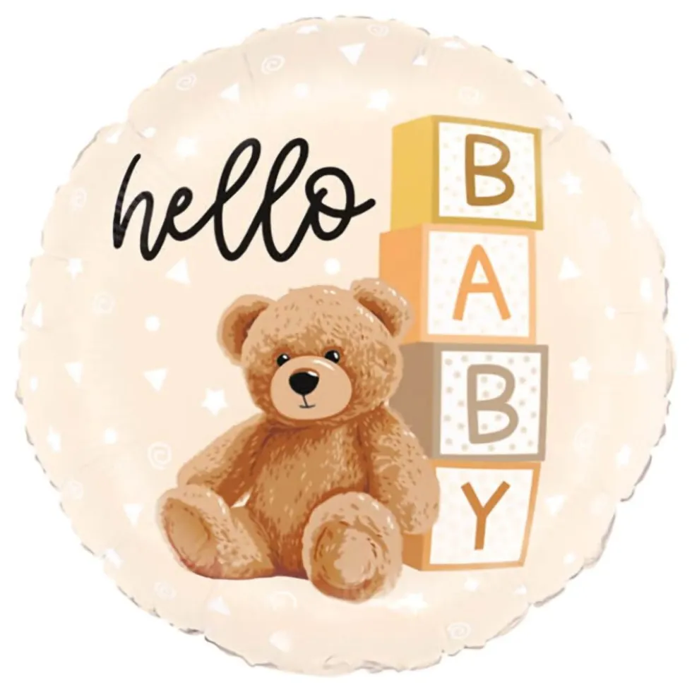 Folieballon Teddybjørn Hello Baby