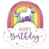 Folieballon Unicorn Rainbow Birthday