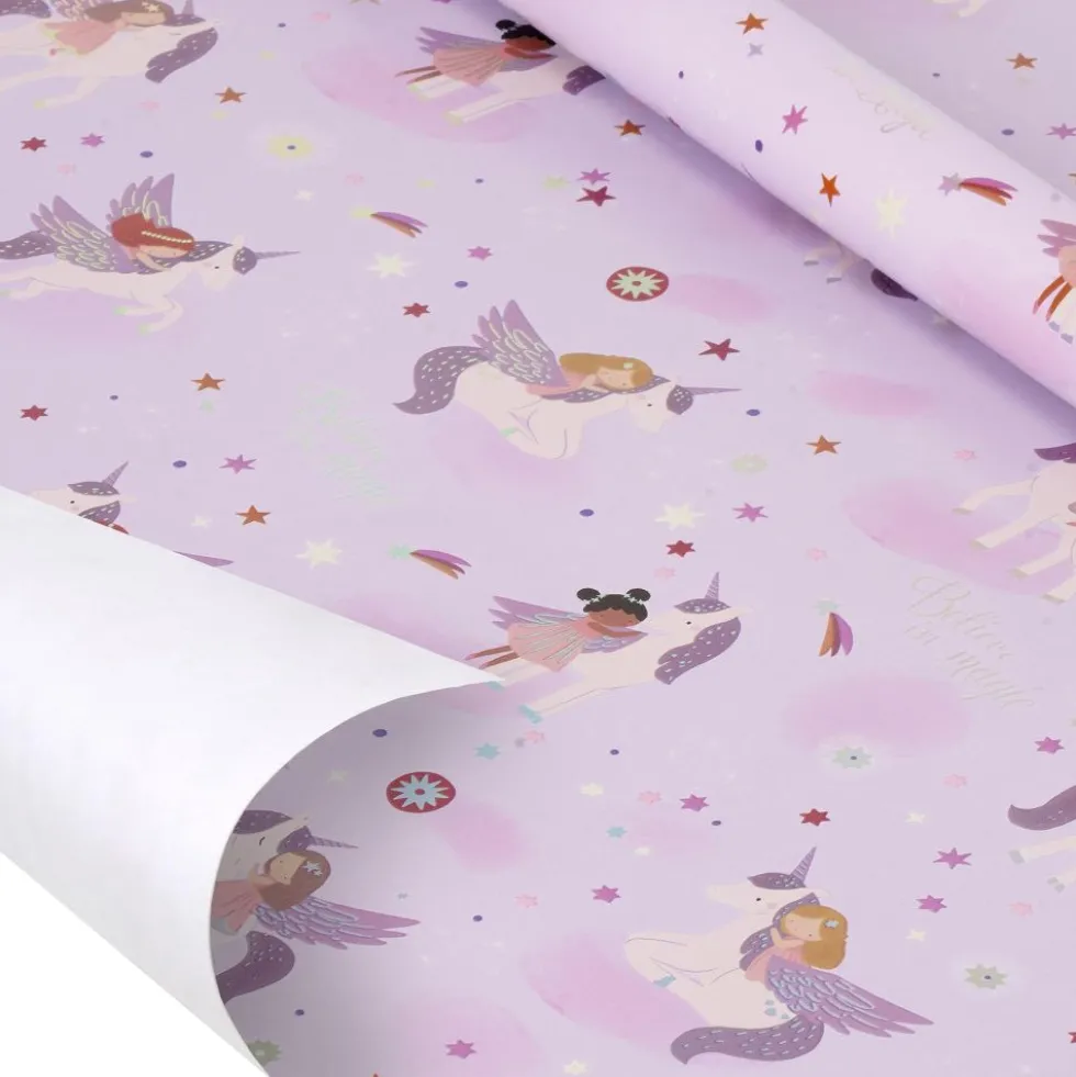 Gavepapir Unicorn Purple