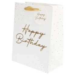 Gavepose Guld Happy Birthday