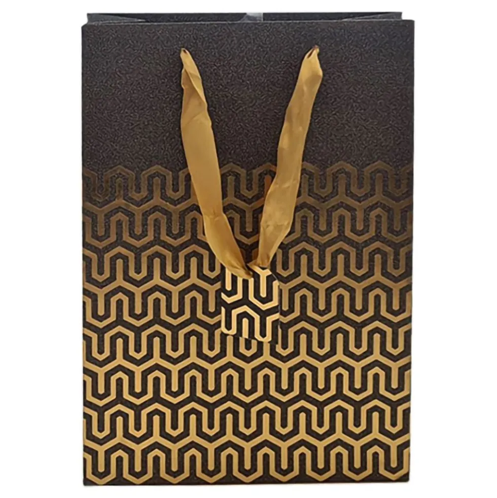 Gavepose Sort/Guld Glitter
