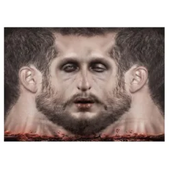 Glasbeholder med Hoved