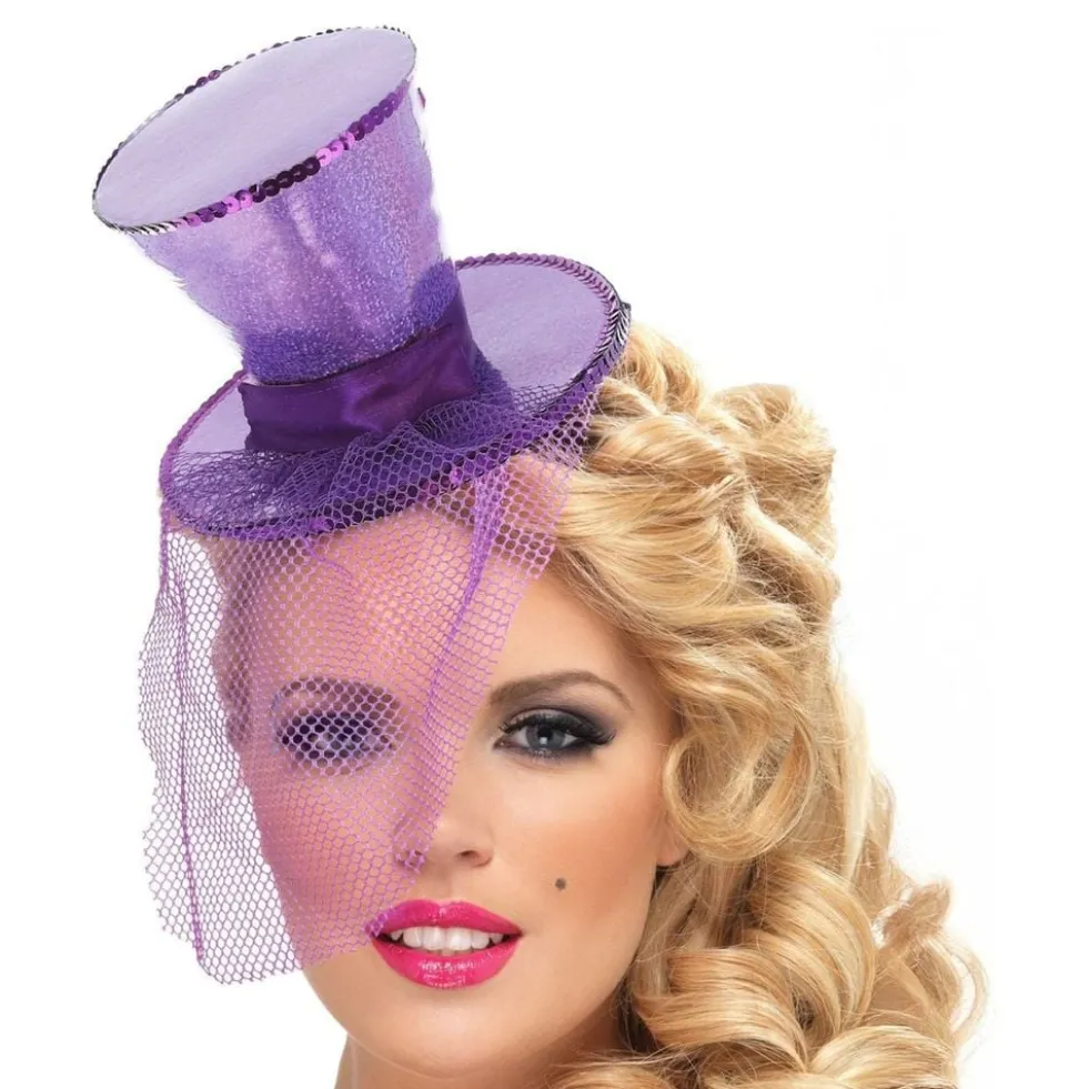 Glitrende Lilla Minihat