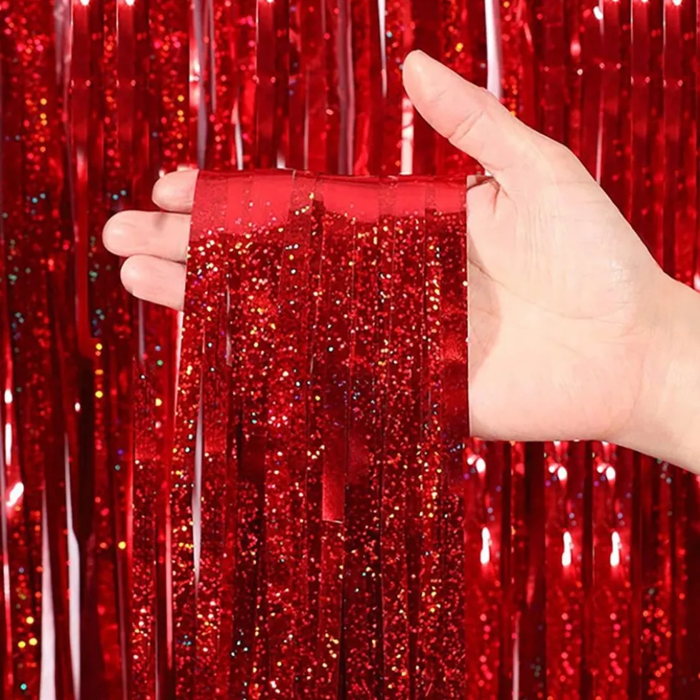 Glitterdraperi Holografisk