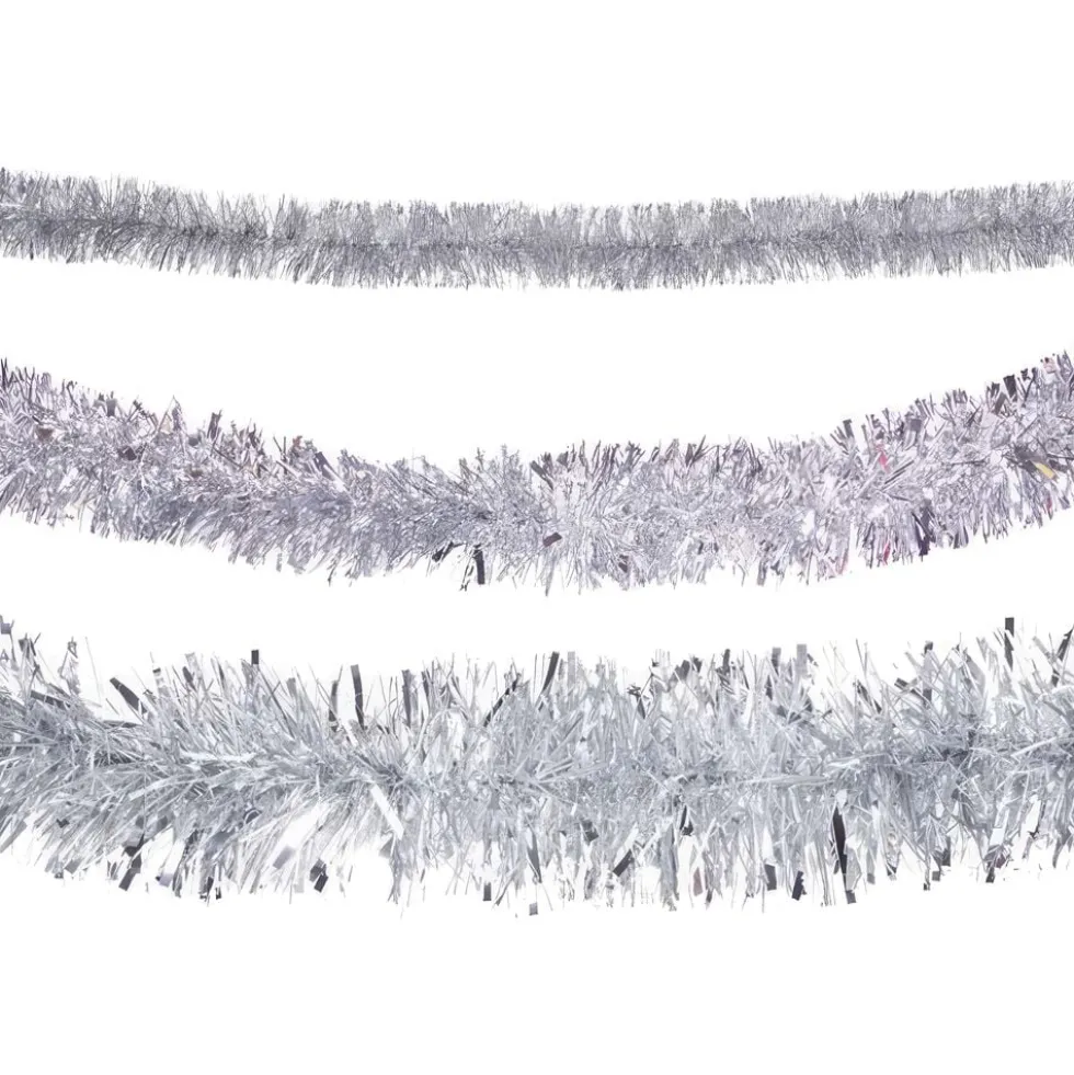 Glitterguirlande Sølv