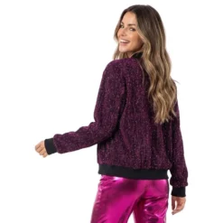Glitterjakke Lyserød