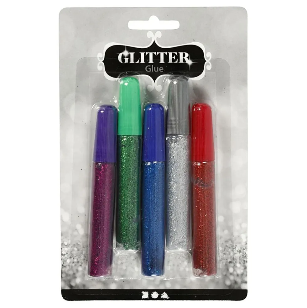 Glitterlim Blandede Farver