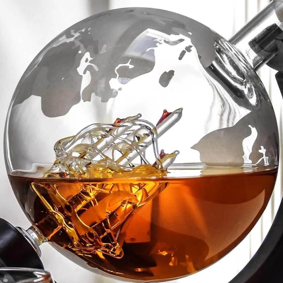 Globuskaraffel med Glas Deluxe Sæt