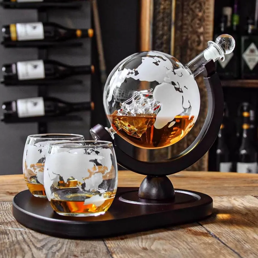 Globuskaraffel med Glas Deluxe Sæt