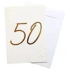 Gratulationskort Guld 50 med Kuvert