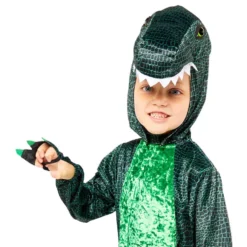 Grøn Dinosaur Børnekostume