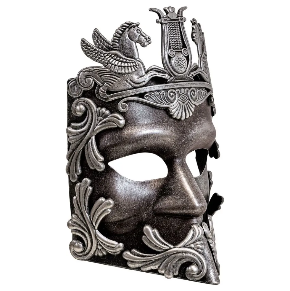 Græsk Maske Sølv
