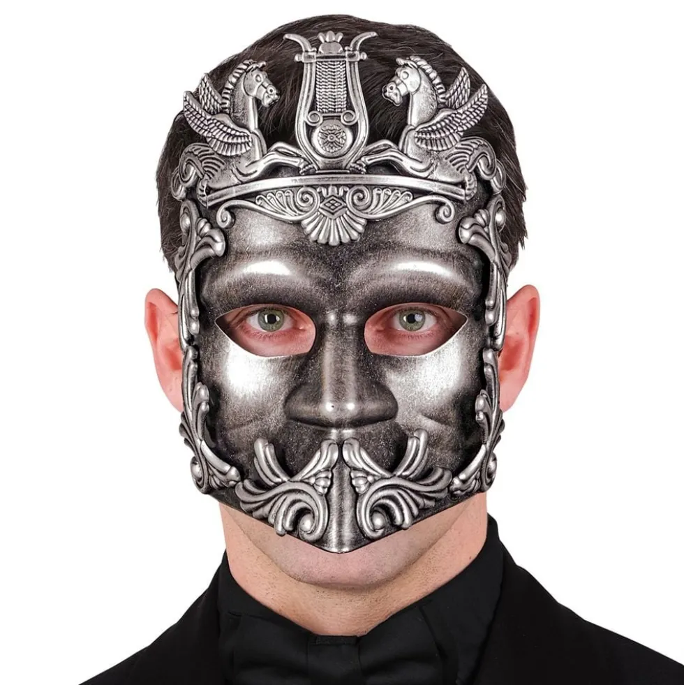 Græsk Maske Sølv