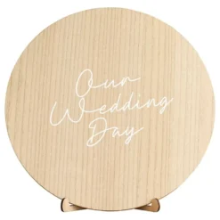 Gæstebog Our Wedding Day i træ-kit
