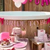 Guirlande Bride to Be lyserød med sløjfer