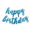 Guirlande Happy Birthday Blå Glitrende