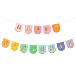 Guirlande Happy Birthday Flerfarvet