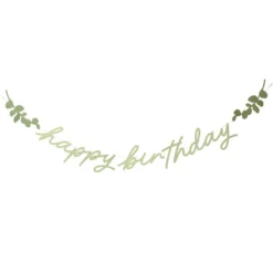 Guirlande Happy Birthday Grønne Blade Botanic