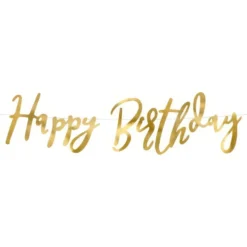 Guirlande Happy Birthday Guld Metallic