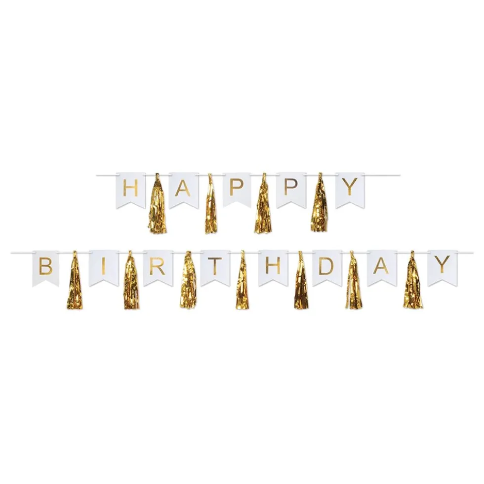 Guirlande Happy Birthday Kvaster Guld