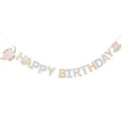 Guirlande Happy Birthday Tea Party