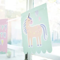 Guirlande Happy Birthday Unicorns & Rainbows