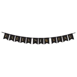 Guirlande Happy New Year DIY Sort/Guld
