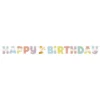 Guirlande Happy 1st Birthday Flerfarvet