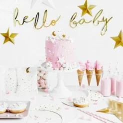 Guirlande Hello Baby Guld Metallic