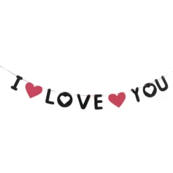 Guirlande I Love You med Hjerter