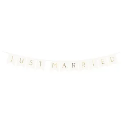 Guirlande Just Married Hvid/Guld