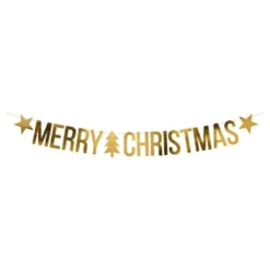 Guirlande Merry Christmas DIY Guld Metallic