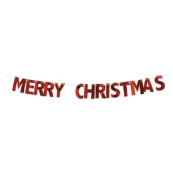 Guirlande Merry Christmas Rød