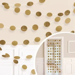 Guirlander Cirkler Guld Glitter