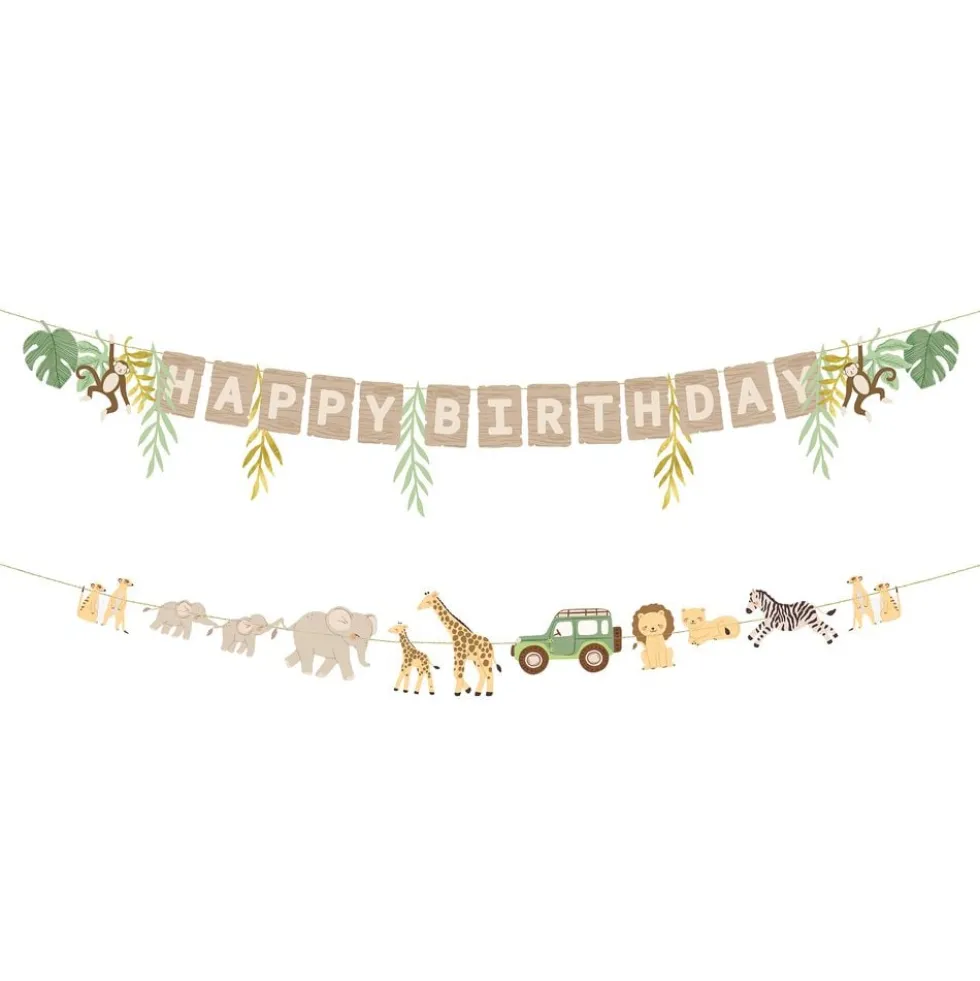 Guirlander Happy Birthday Safari Party