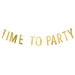 Guirlande Time To Party Guldfolie