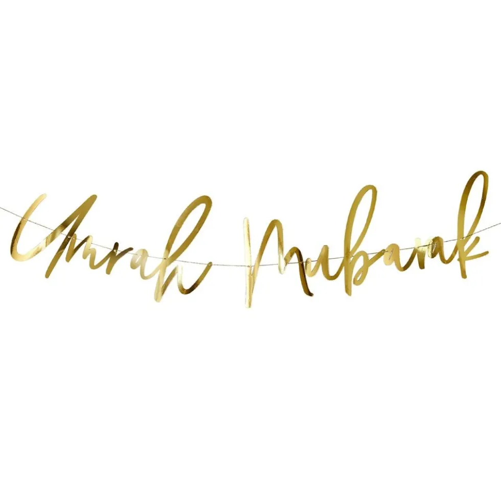 Guirlande Umrah Mubarak Guld