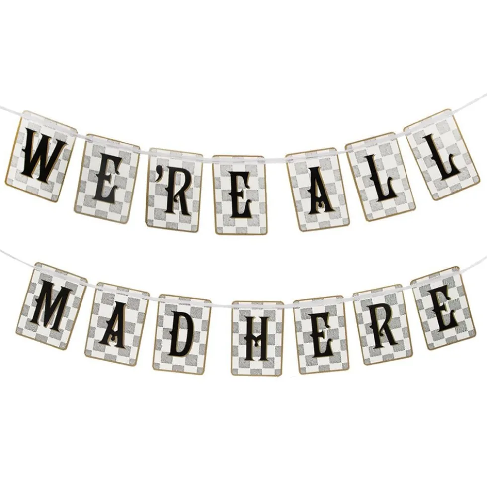 Guirlande We're All Mad Here Alice Wonderland