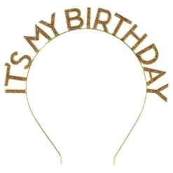 Guld/glitter Hårbånd It's My Birthday