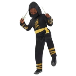 Guld Ninja Børnekostume